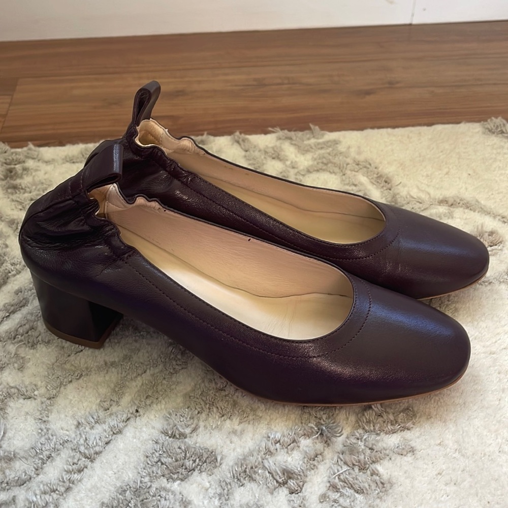 Everlane Day Heel burgundy /wine  leather size 6